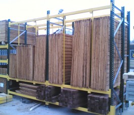 Yard Storage and Display for Fencing Products Typical Pallet Racking Yard Storage and Display of Fencing Products