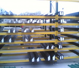 Steel Lintel Racks Steel lintels stored on Stakapal Pallet Racking