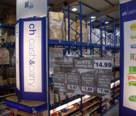 Cash and Carry Food storage Racking Retail Cash and Carry Food storage and display