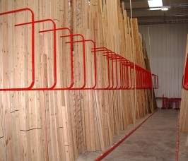 Serie A- förmige Regale mit Trennarmen für Holzlagerung 