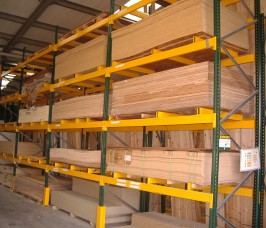 Panel Products stored on Stakrak SR2000 Series Pallet Racking Pallet racking offers a low budget storage option for Panel Products and Sheet Materials