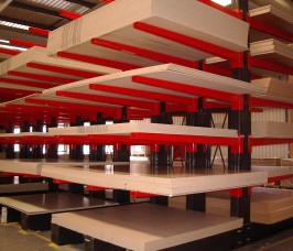 Cantilever Racking for Panel Products Storage Conventional Cantilever Racking reduces damage to stock profiles of Panel Products