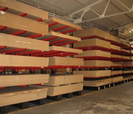 Conventional Cantilever Racking improves Panel Products picking rates Picking rates are substantially improved increasing productivity when Conventional Cantilever Racks are used for Panel Products