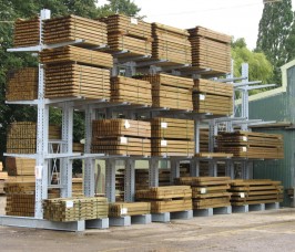 External Galvanised Cantilever Racking External yard Galvanised Cantilever Racking for Carcassing Timber storage