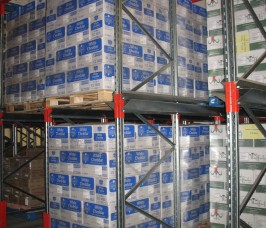 Drive - In Pallet Racking for Cold and Chill Food storage areas Drive - In Pallet Racking is commonly used in Food production cold chill storage areas