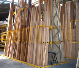 Double Sided Vertical Storage with Bow Dividers Single Sided or Double Sided A - Frame Racks offer greater stock capacity in self selection areas