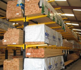 Kragarmregale bieten Flexibilität bei der Lagerung von jeder Länge von Weich-  und Hartholzprodukten