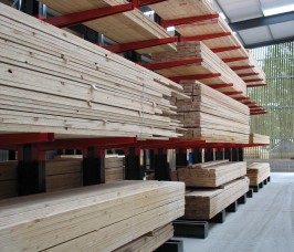 Kragarmregal bietet 100% Selektivität für eine breite Reihe vom Weichholz