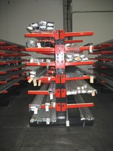 Stakapal Doppelseitige Kragarmregale für die Lagerung von langen Längen von Stahl -Stangen und – Rohren