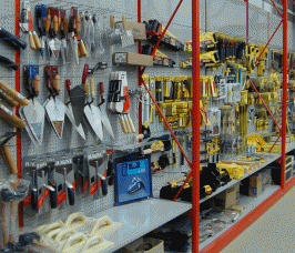 Integrated Retail Shelving Display System Retail Display Racking for Tools and Accessories