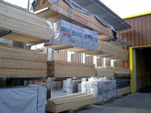 Cantilever Timber Rack with Canopy Carcassing Timber Racking with Roof