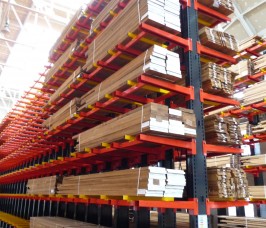 Conventional Cantilever Racking for Hardwood storage Stakapal Conventional Cantilever Racking offers 100% selectivity for the storage of Hardwood