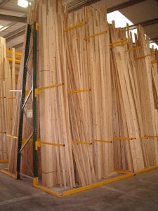 Vertical Storage with Dividers Arms Vertical Storage / A - Frame Racking for long lengths of Timber, Metal or PVCu Extrusions