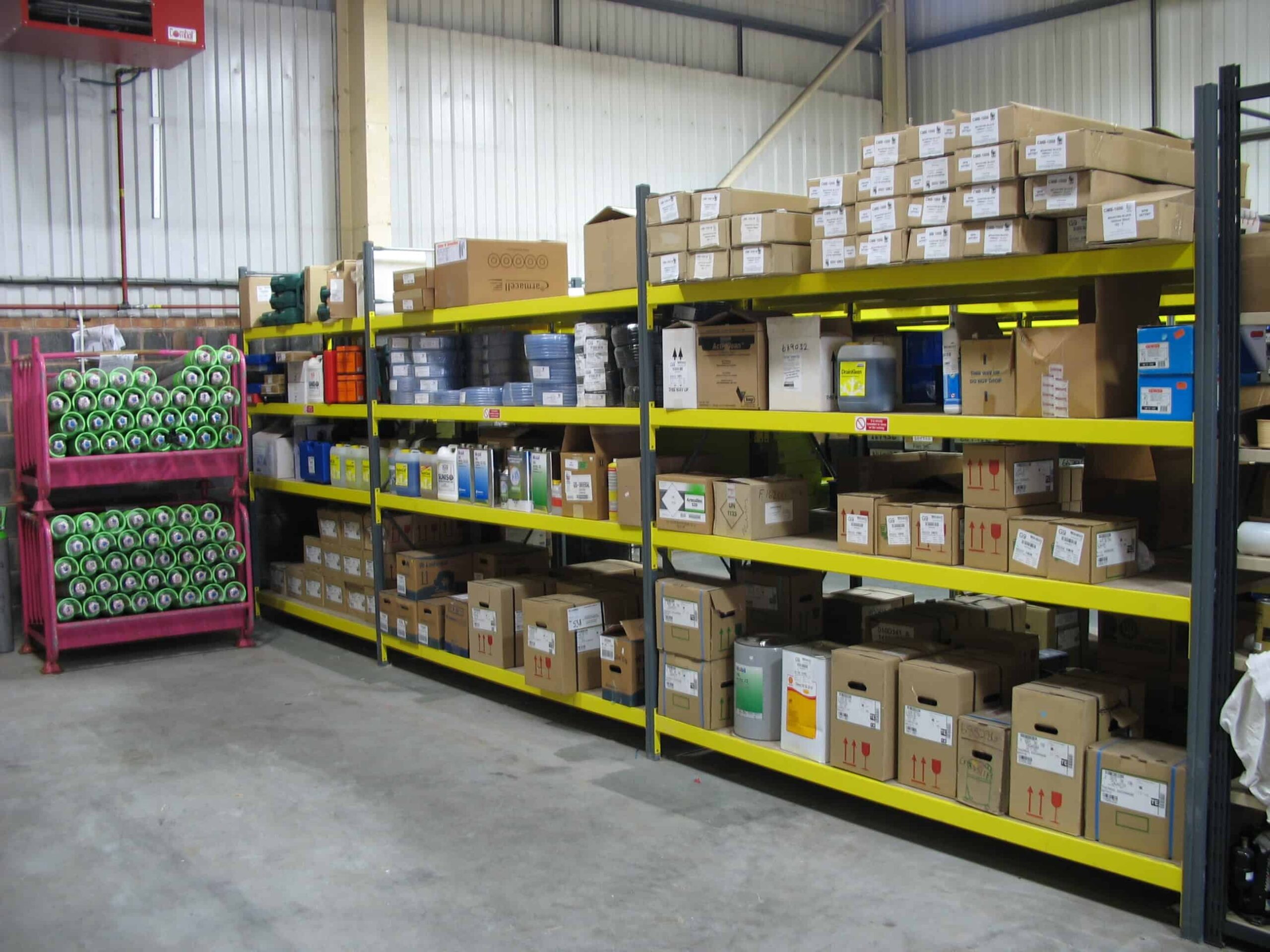 shelving boxed goods
