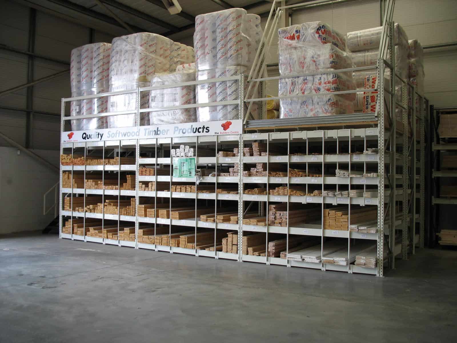For handloading long lengths of Timber product and PVCu profiles Stakapal manufacture Stakrak SR3000 Series Pigeon Hole Racking