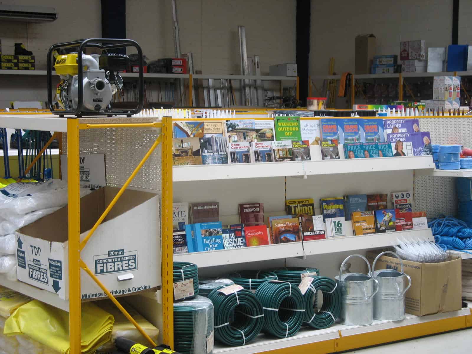 supply store shelving