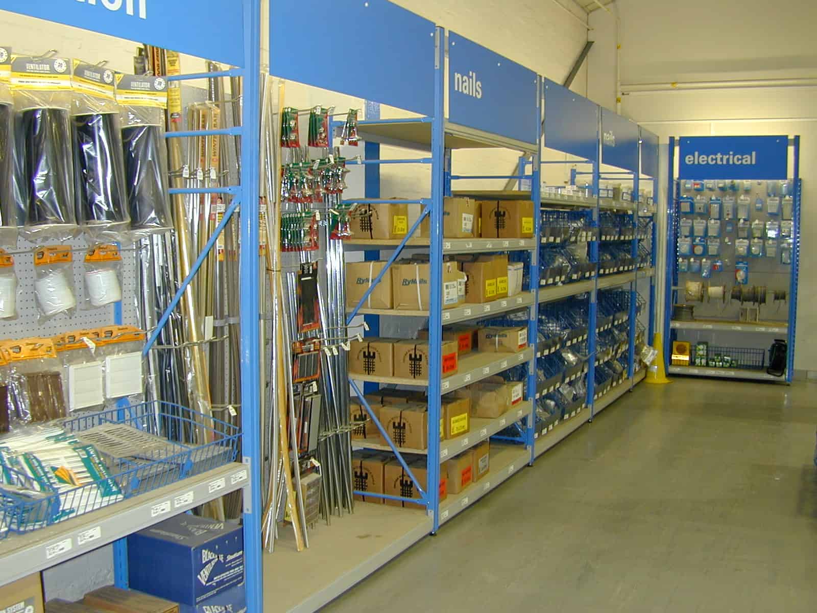 supply store shop racking