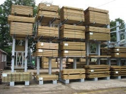 Timber Merchants using cantilever racking