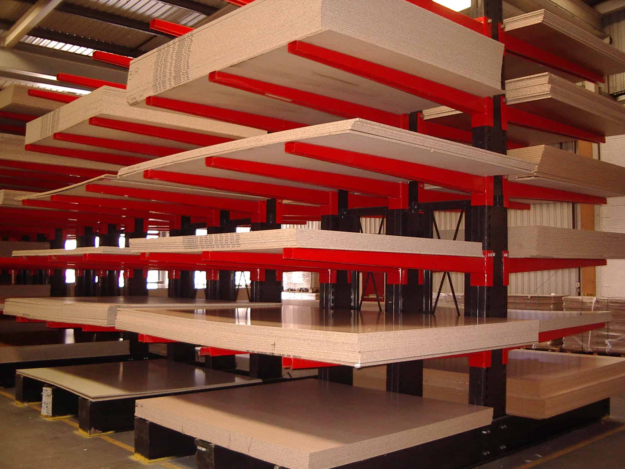 cantilever racking for timber panels