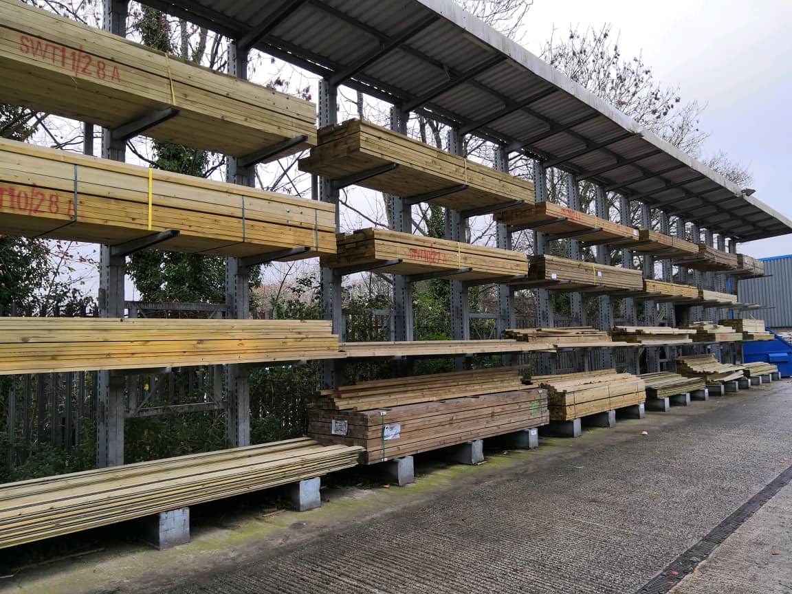 timber storage cantilever racking