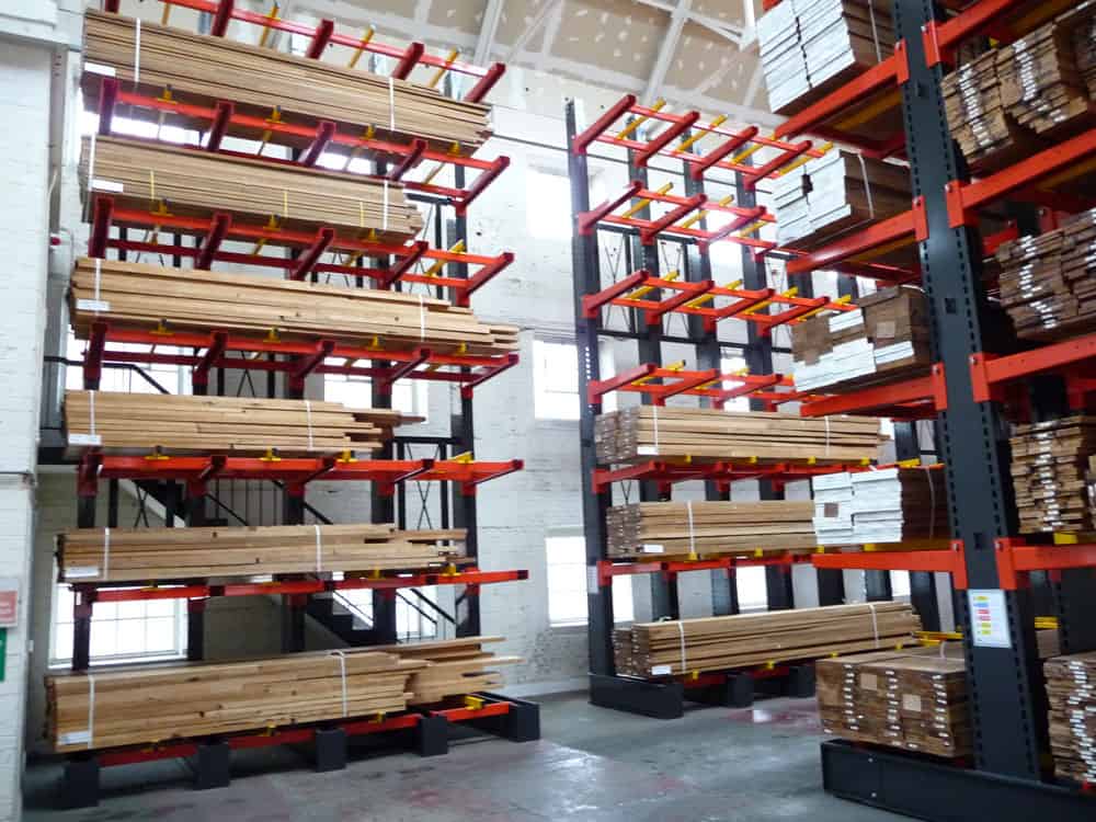 timber on cantilever rack