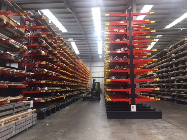 cantilever racking storage alternatively referred to as Christmas Tree Racking by Stakapal - Leaders in Innovative Warehouse and Yard Storage Racking Solutions and Cantilever Racking Specialists