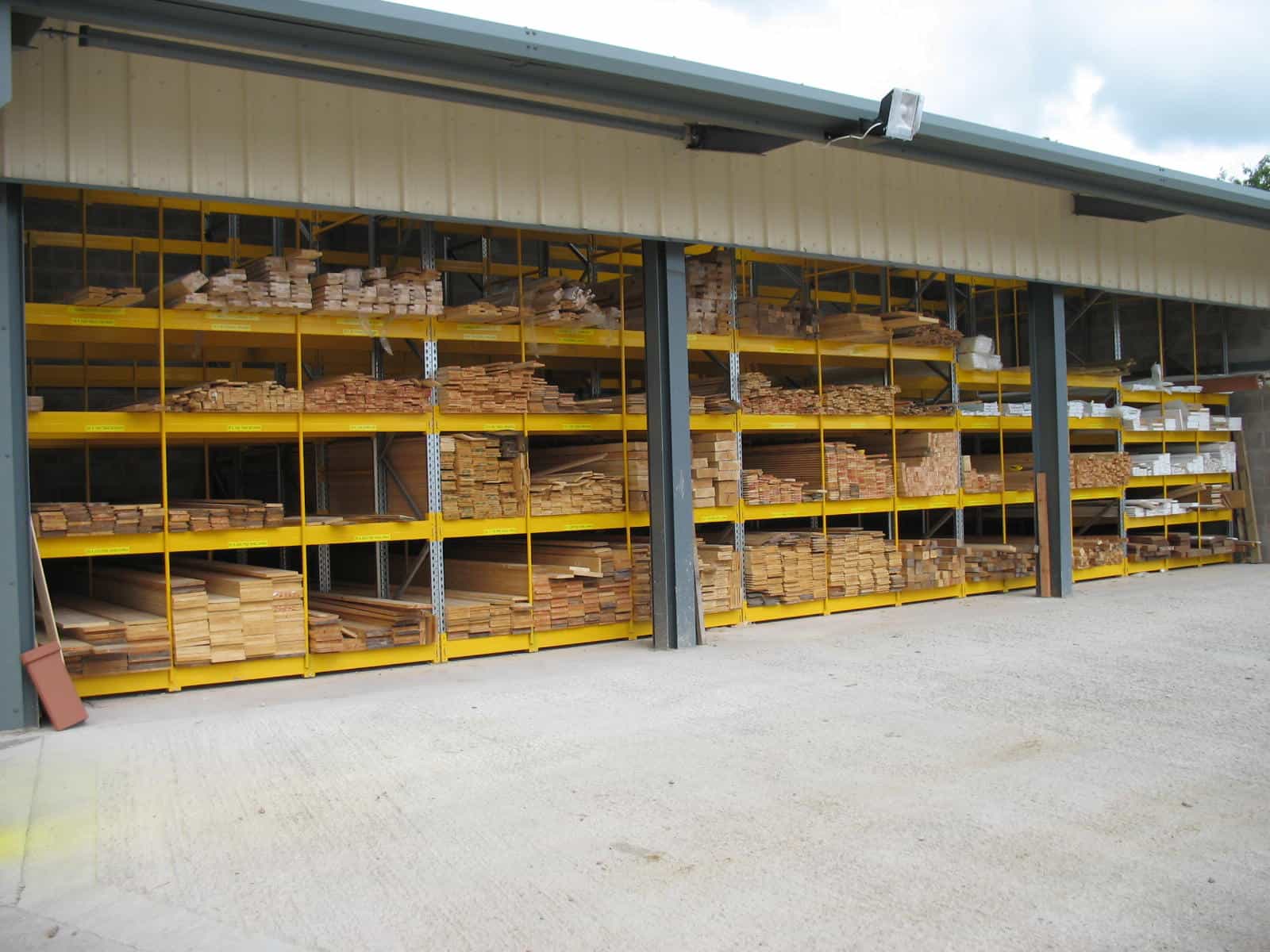 timber pigeon hole shelving
