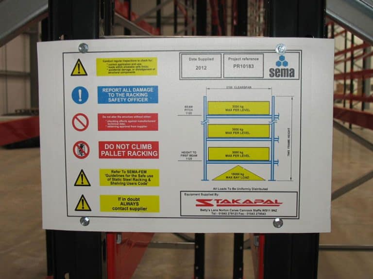 When did you last check your Racking Load Labels? Stakapal
