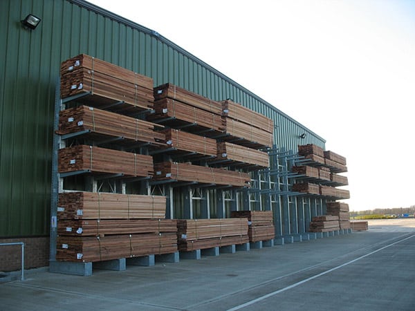 Single Sided Galvanised Cantilever Racking for Timber