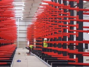 installation of cantilever racking