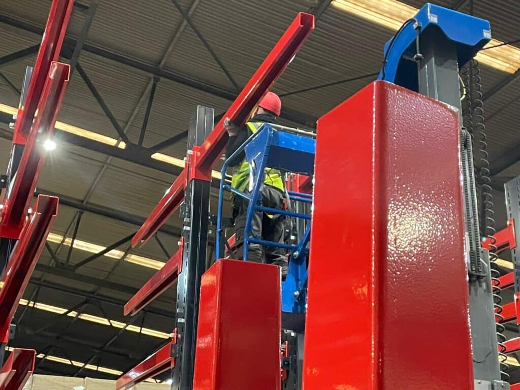 Racking Installation being carried out by Stakapal - Leaders in Innovative Warehouse and Yard Storage Racking Solutions and Cantilever Racking Specialists
