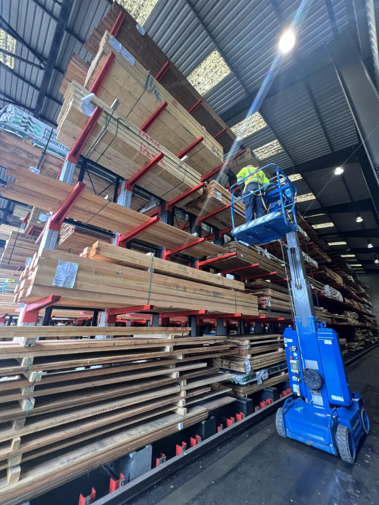Stakapal's SEMA Approved Racking Inspectors conduct a Racking Inspection at James Lathams Purfleet Branch.