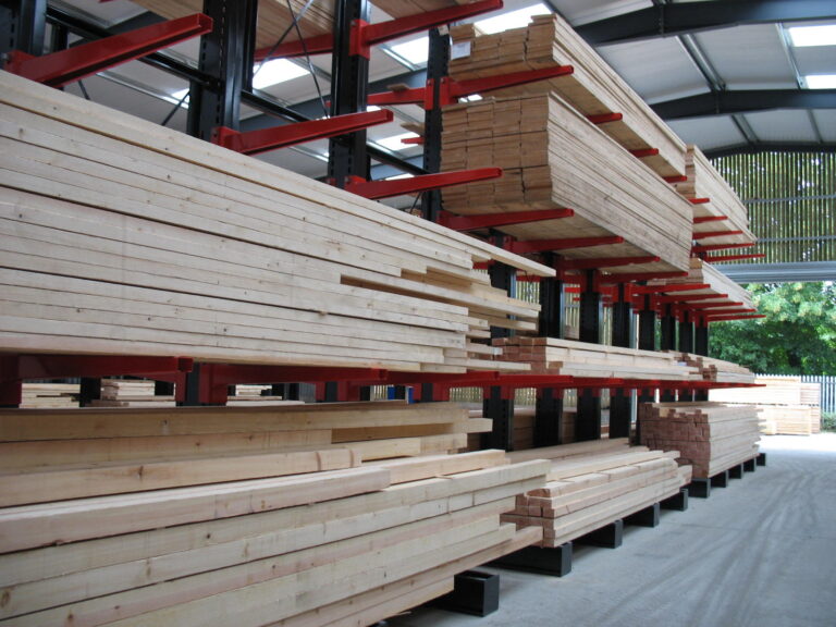 Cantilever Racking from Stakapal storing Timber